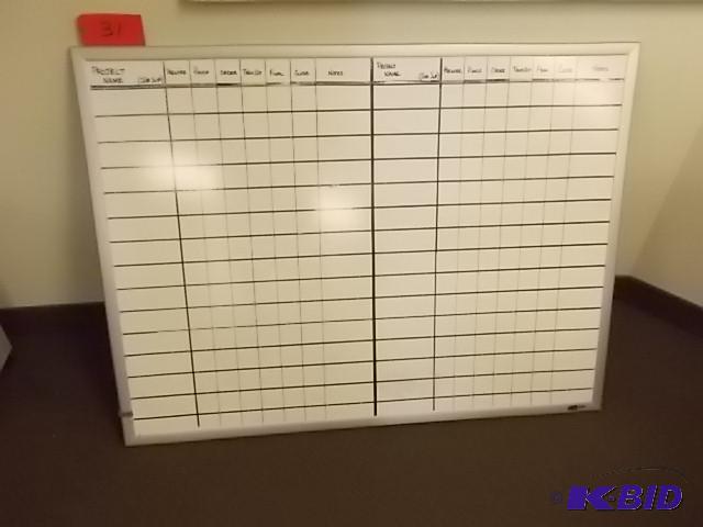 lot 31 image: White Board, 3 x 4...