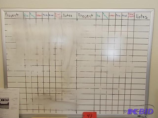 lot 43 image: White Board, 3 x 4...