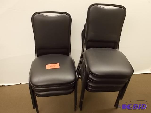 lot 64 image: (7) Stack Chairs...