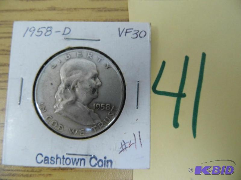 1958 D Franklin Half Dollar