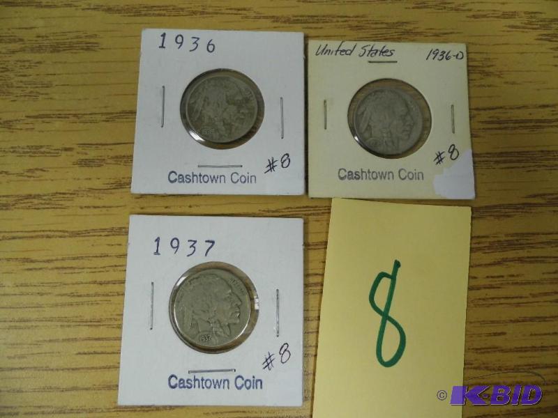 3 Buffalo Nickels