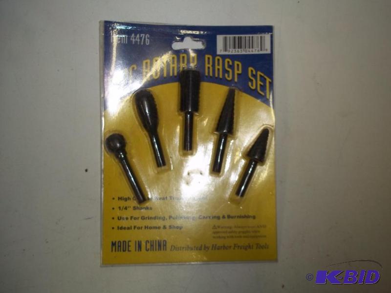 lot 10 image: New in package 5 PC Rotary Rasp Set...