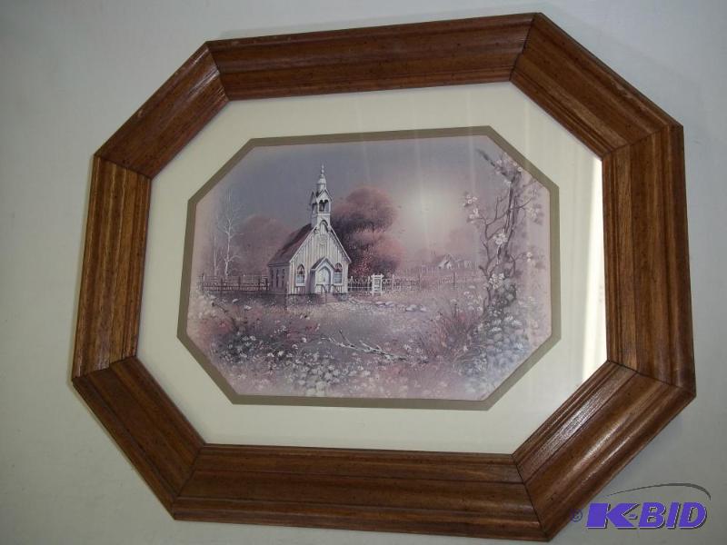 lot 107 image: Wall Hanging Print 14" x 17"...