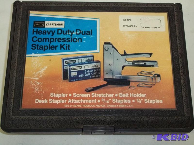 lot 113 image: Heavy Duty Dual Compression Stapler Kit...