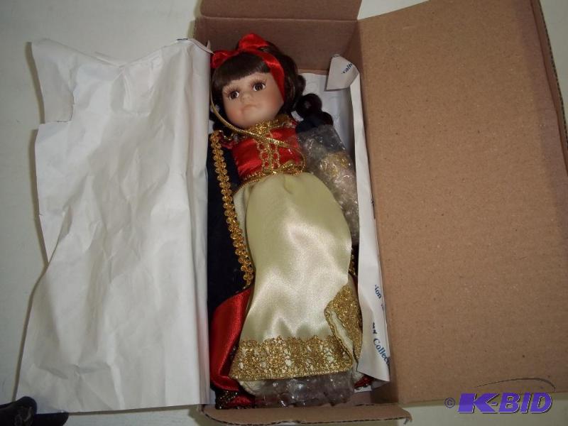 lot 176 image: &nbspPorcelain Doll 10" with box...