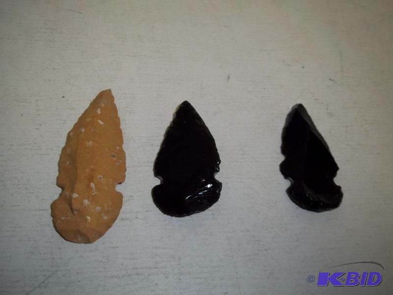 lot 185 image: 3 Arrow Heads...