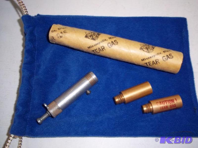 lot 20 image: Vintage Tear Gas with case...