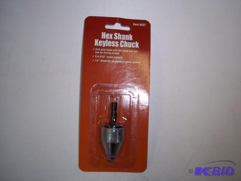 lot 26 image: New in Package Hex Shank Keyless Chuck...