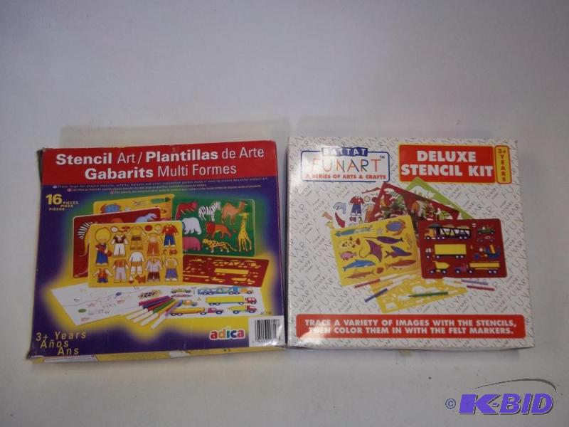 lot 32 image: 2 new in the Package Stencil Kits...
