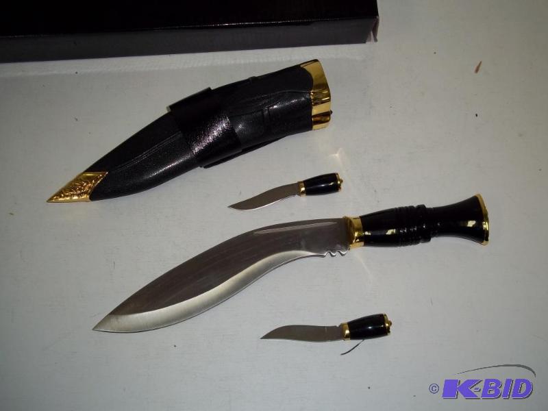 lot 53 image: NEW Knifes with Sheath, 7" blade with 2 ...