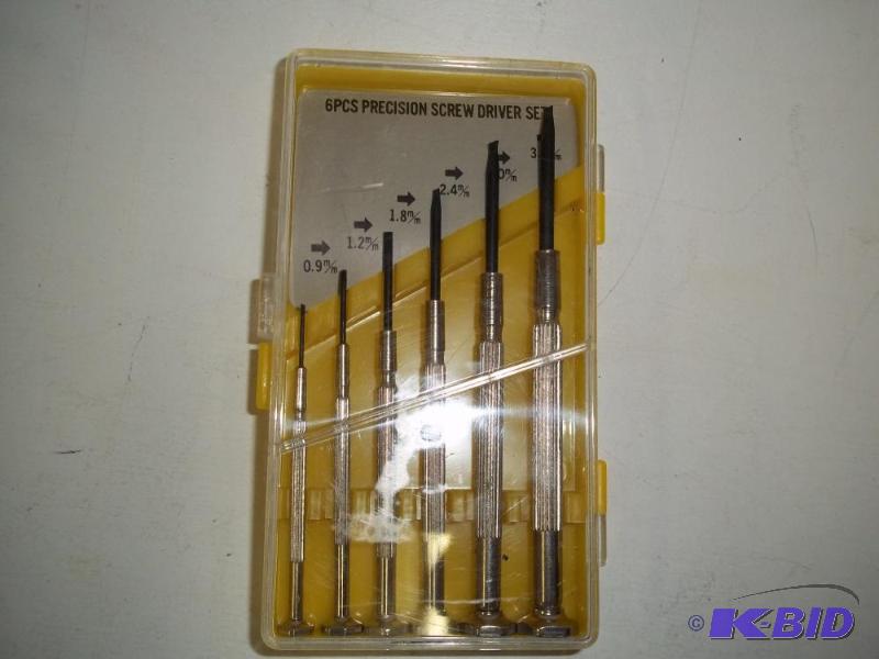 lot 76 image: NEW 6 Piece Precision Screwdriver set with ca...
