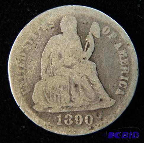 1890 US Seated Liberty Dime