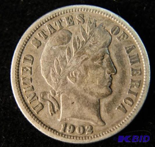 1902-O Barber Dime XF