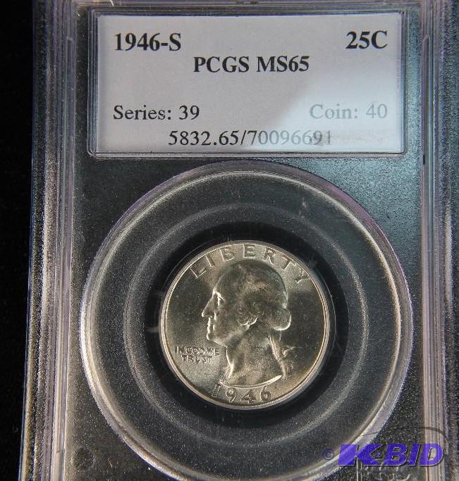 1946-S Washington Quarter MS65 PCGS Certified
