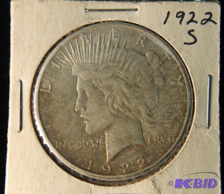 1922-S Peace Dollar XF