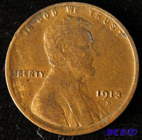 1913-D Wheat Cent XF