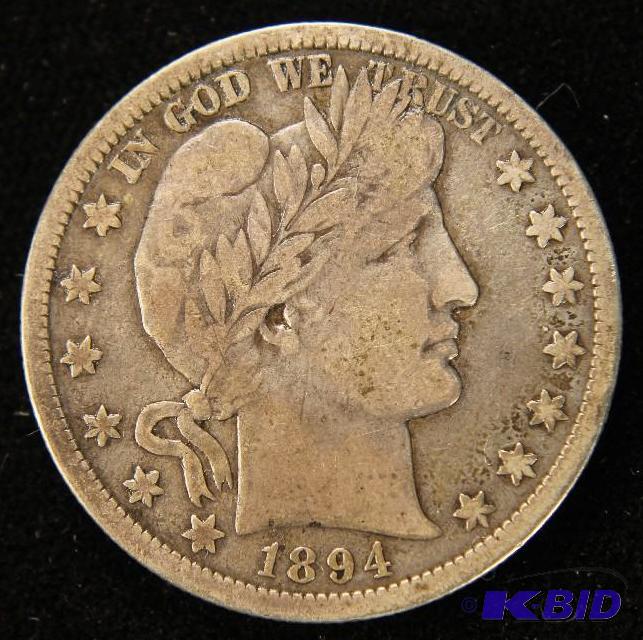 1894-S Barber Half Dollar VF
