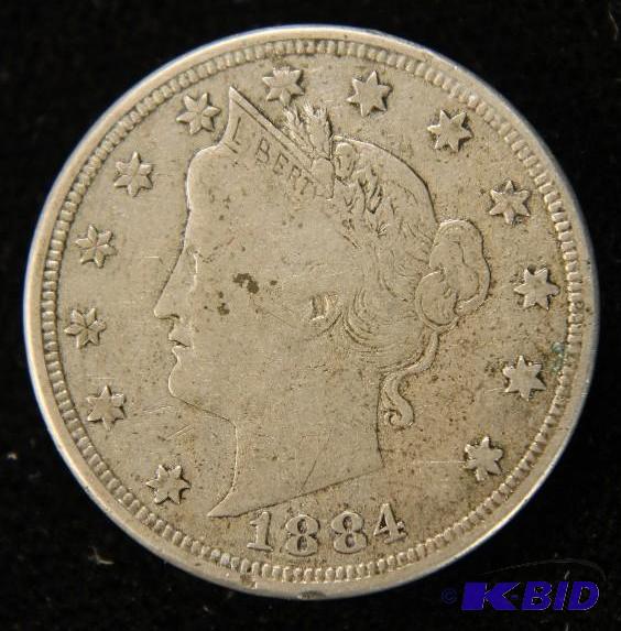 1884 V Nickel Fine