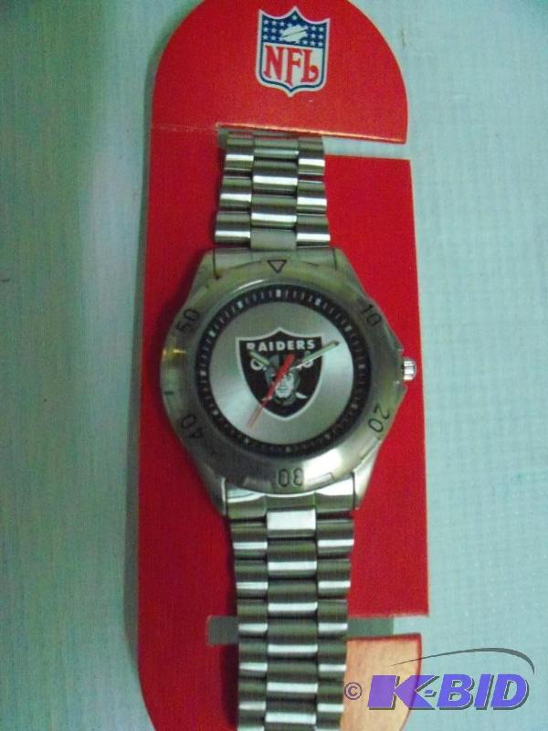 eWatchFactory Mens NFL Watch- Oakland Raiders