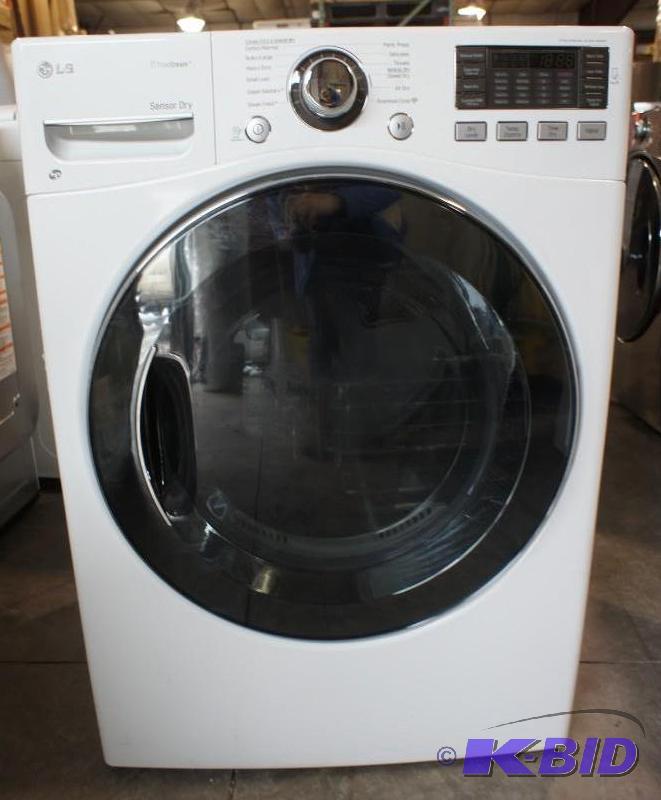 lot 10 image: New LG Dryer - Model # (DLEX3570W) - MSRP $80...