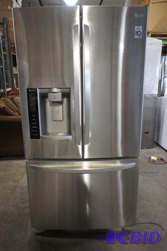 lot 3 image: LG Refrigerator - Model # (LFX25974ST) - MSRP...