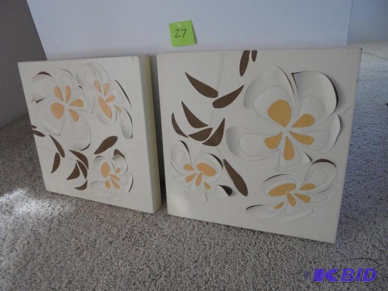 Pair of all leather pop art, approximately 16...