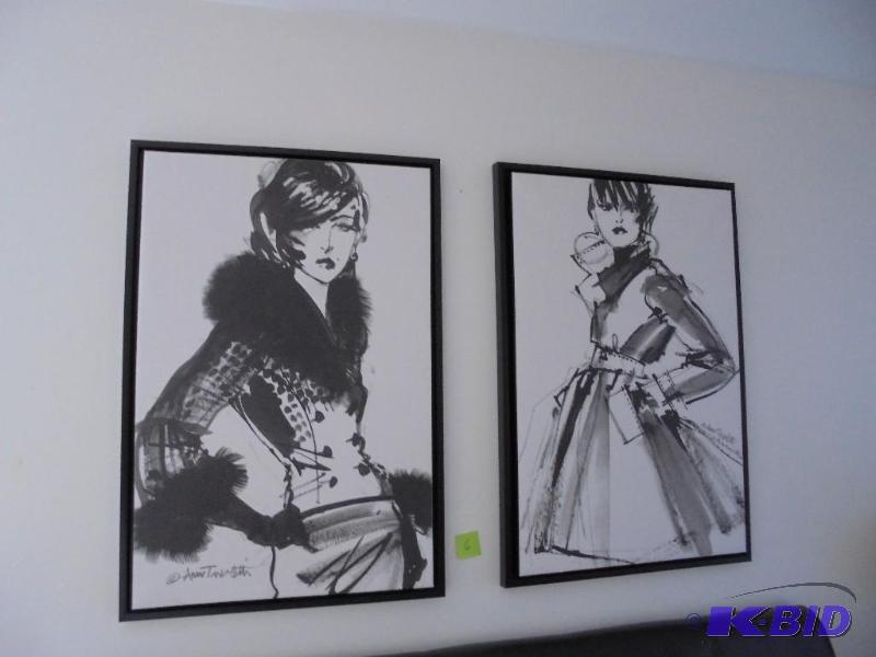 (2) large original decorative art....