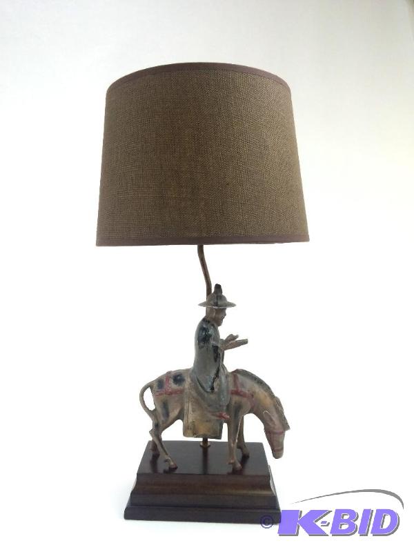 RARE 1950s Vintage Fredrick Cooper Co. L.A. BRONZE  Figural Lamp