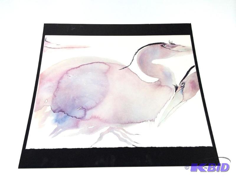 lot 17 image: Purple Water Birds
