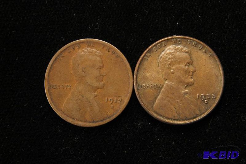 1912-d & 1935-d US Wheat Cents