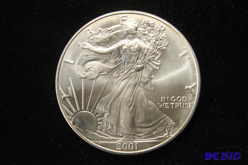 2001 US Silver Eagle 1oz .999 Fine Silver - BU