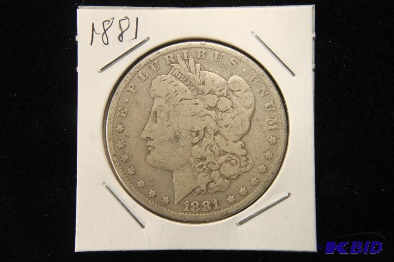 1881 MORGAN SILVER DOLLAR FINE