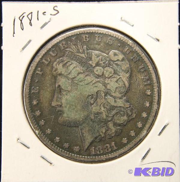 1881-S MORGAN SILVER DOLLAR VF