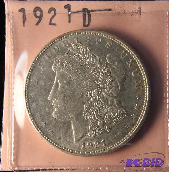 1921-D MORGAN DOLLAR AU