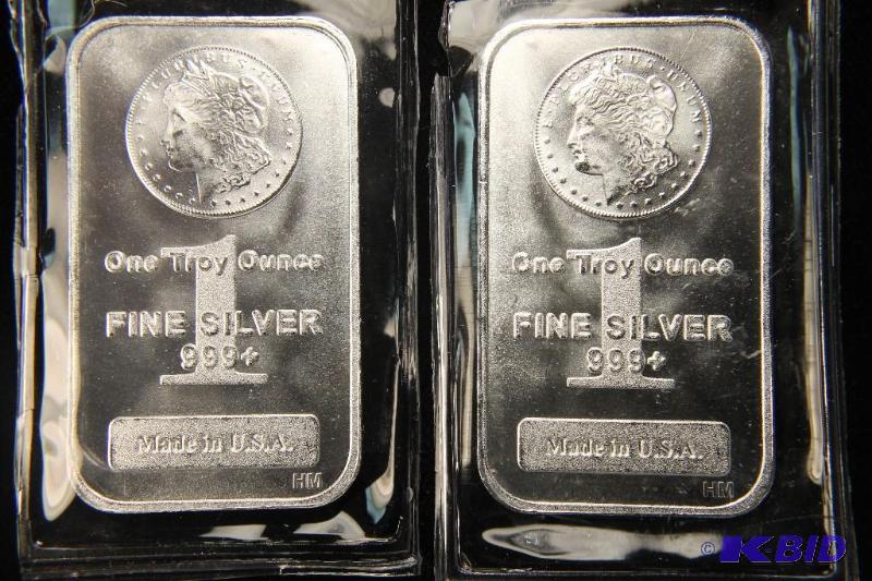 2 - 1 oz. .999 FINE SILVER BARS