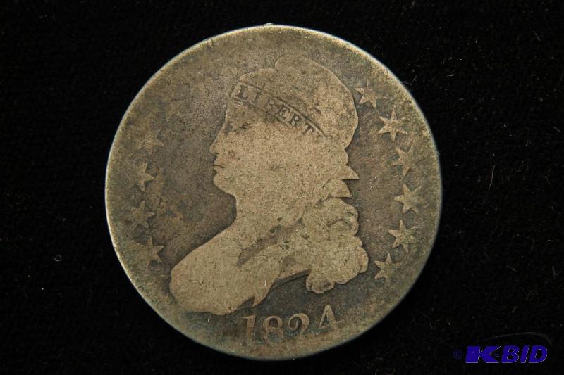 1824 BUST HALF DOLLAR