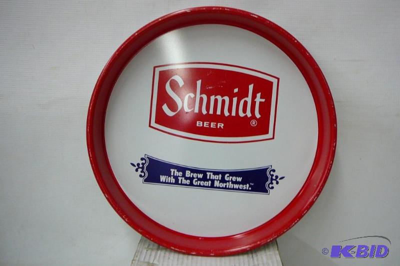 Tin Schmidt Beer Serving Round Tray...