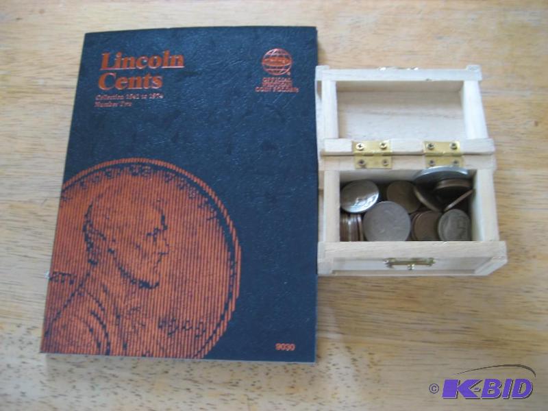 LINCOLN CENT BOOK AND COINS # 60