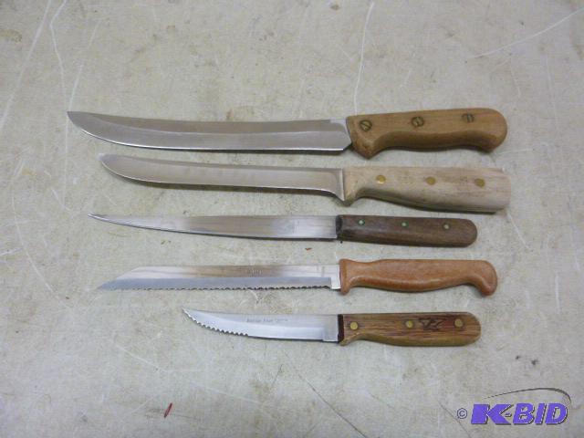 lot 120 image: Five Kitchen Knives...