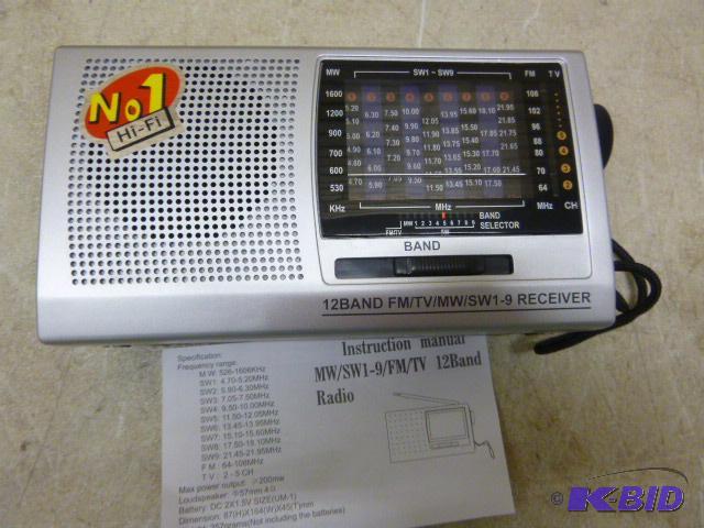 lot 76 image: Radio MWSWI-9FMTV Receiver 12 Band...
