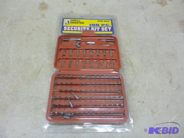 lot 84 image: Drill Master 100 Piece Security Bit Set...