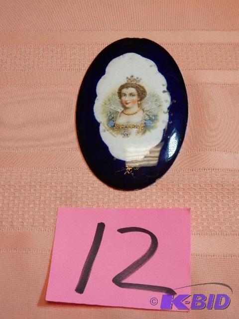 lot 12 image: Hand Painted Ceramic Picture