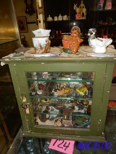 lot 124 image: Small Display box with contents..