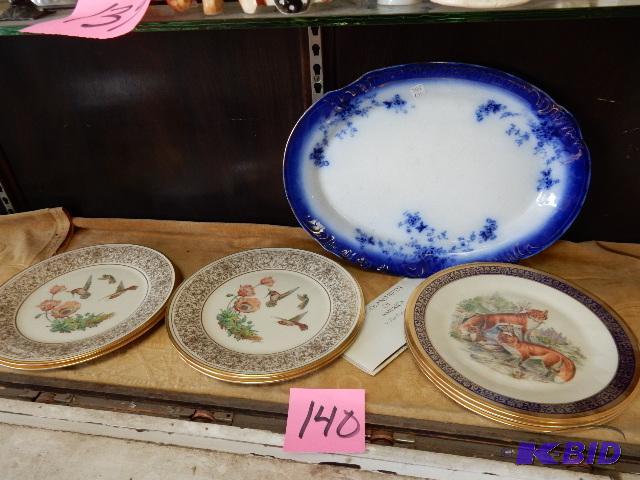 lot 140 image: Lennox Woodland Wildlife plates, LaBelle China Platter