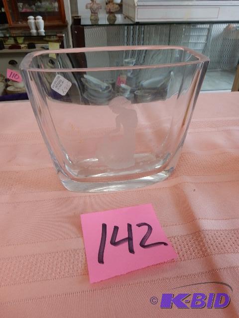 lot 142 image: Orefors, Vase. With Maiden etching
