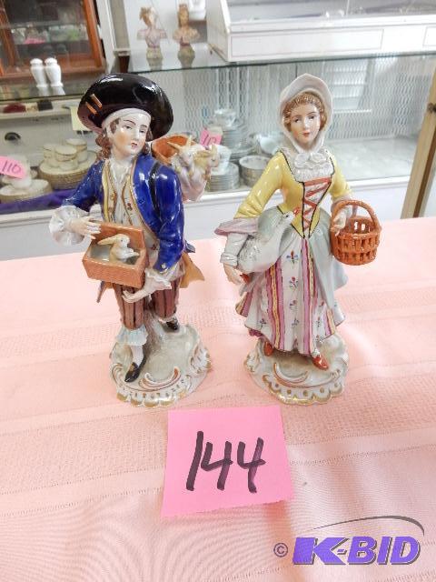 lot 144 image: Sitzendorf China Statues