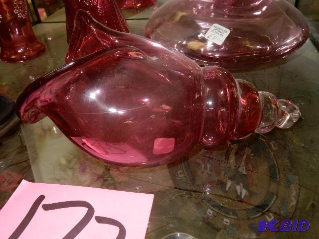 lot 172 image: Cranberry Glass
