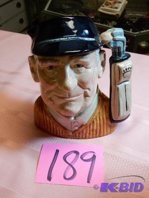 lot 189 image: Royal Doulton Character Jug, The GOLFER,