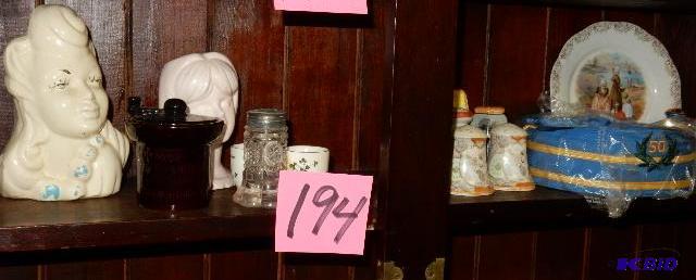 lot 194 image: Misc. Glassware and a 50 year commemorative Hat.. No idea of the organization