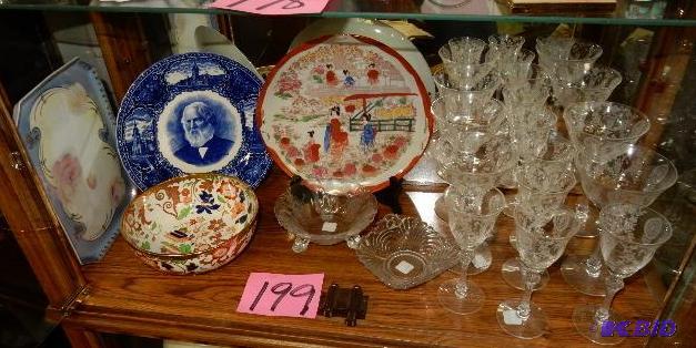 lot 199 image: Misc. Plastes and crystal as pictured
